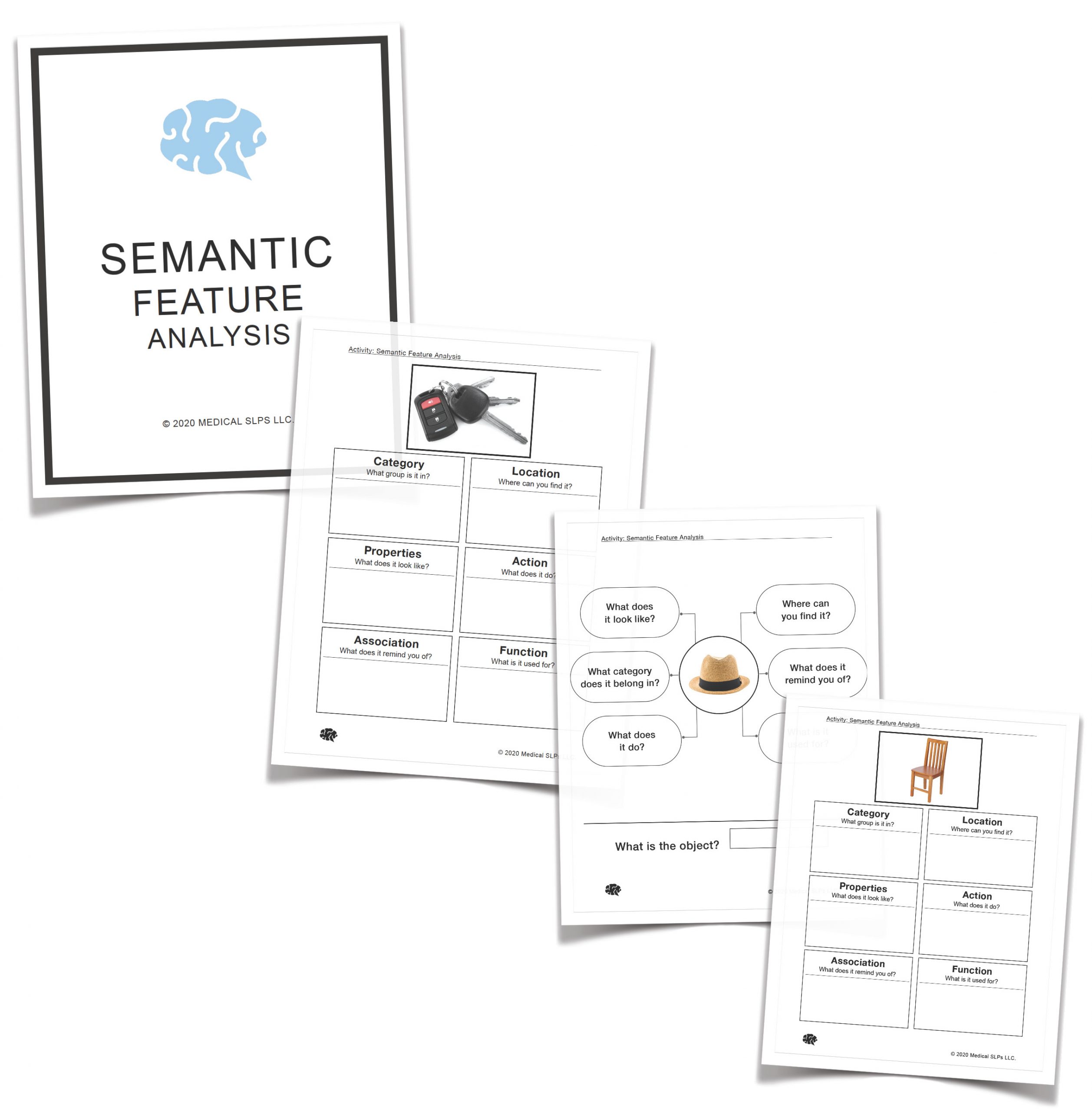Medical Slp Therapy Bundle Medical Slps Semantic feature analysis chart template