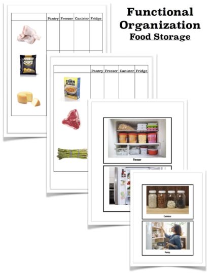 thought organization tasks food storage