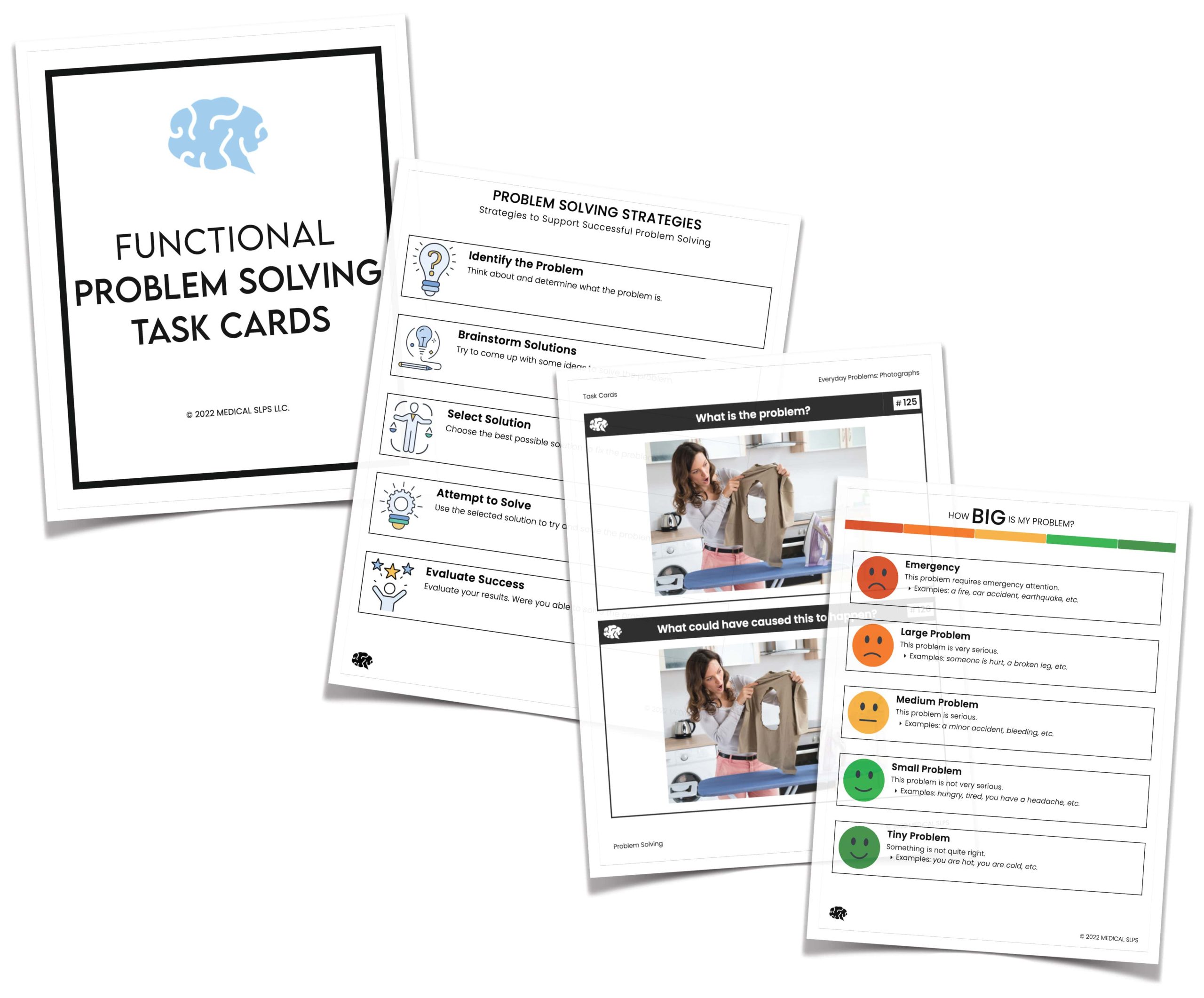Functional Problem Solving Cards Medical SLPs