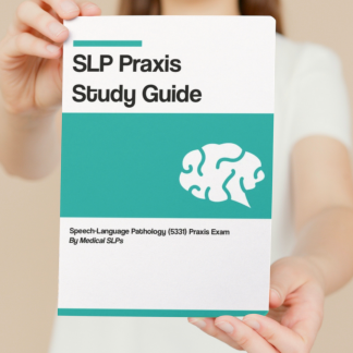 slp praxis study guide workbook hard copy